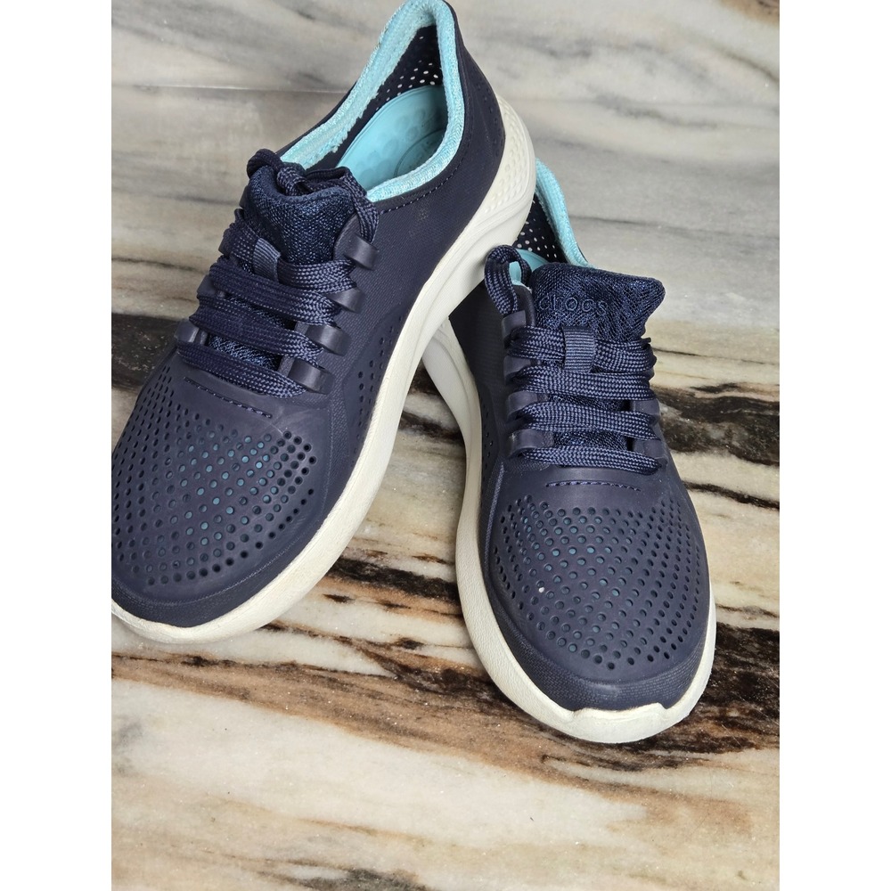 Crocs‎ Literide 360 Pacer Navy Blue Sneakers Womens Size 5 205234 Walking Shoes